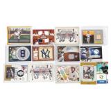 ASSORTED BASEBALL PATCH/ GAME FABRIC CARDS-(13)