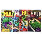 INCREDIBLE HULK #107, 108, 121, & 127 SILVER AGE