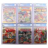 BRONZE AGE GRADED MARVEL COMICS THOR SPIDERMAN- 6
