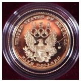 90% GOLD U.S 1992 W XXV OLYMPICS $5 PF COIN W/ COA