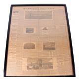 THE BROOKLYN DAILY EAGLE 1883 NEWSPAPER FRAMED