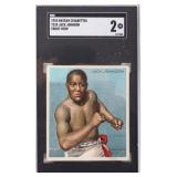 1910 HASSEN CIGARETTES T218 J. JOHNSON CARD SGC 2