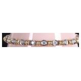 2CTW DIAS 14K YELLOW/WHITE GOLD LADIES BRACELET
