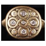ALEX SEPKUS 18K YELLOW GOLD NATURAL DIAMOND RING