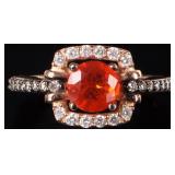 TOURMALINE & DIAMOND 14K GOLD RING