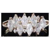 14K YELLOW GOLD MENS RING W/ CUBIC ZIRCONIUM