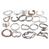 ASSORTED STERLING SILVER LADIES BRACELETS (20)