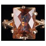 9CT BICOLOR SAPPHIRE 14K YELLOW GOLD LADIES RING