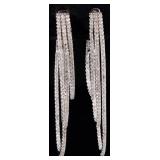 DOZENS OF DIAMONDS 14K WHITE GOLD LADIES EARRINGS