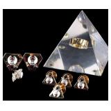 MASONIC JEWELRY 14K WHITE GOLD PIN W/ DIAMONDS (5)