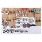 STERLING SILVER LADIES ASSORTED EARRINGS (34)