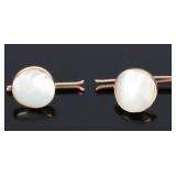 14K YELLOW GOLD MOP PAIR OF MEN'S CUFFLINKS