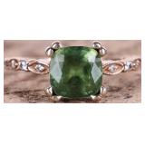 14K ROSE GOLD RING SET W/ SAPPHIRE & DIAMONDS (2)