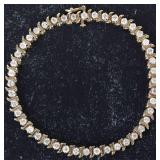 18K YELLOW GOLD LADIES BRACELET W/ 44 DIAMONDS