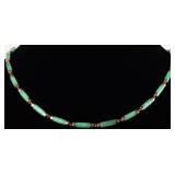 14K YELLOW GOLD IMPERIAL JADE LADIES NECKLACE