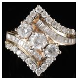 1.6+ CTW DIAMONDS 14K YELLOW GOLD LADIES RING