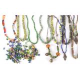 ASSORTED DECORATIVE AFRICAN TRADE BEADS - (10)