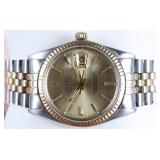 ROLEX OYSTER PERPETUAL DATEJUST WRISTWATCH W/ 18K
