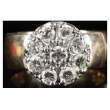 14K YELLOW GOLD NATURAL DIAMOND LADIES RING