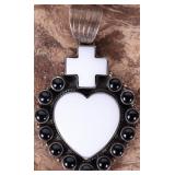 DAN DODSON STERLING HEART & CROSS PENDANT