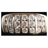 14K YELLOW GOLD DOME STYLE LADIES RING