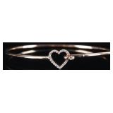 14K ROSE GOLD HEART PRETTY BRACELET