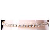 14K YELLOW GOLD LADIES BRACELET W/ CUBIC ZIRCONIUM
