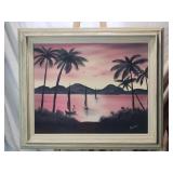 Oil Painting Caribbean Sunset by Emma