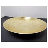 Solid Brass Double Dragon Bowl 9' Engraved Etched