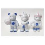 Bear Sports Porcelain Figurines (3x)