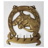 Solid Brass Key Holder Horseshoe Horse Lot B