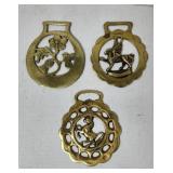 Brass Horse Ornaments (3x) Lot J