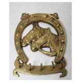 Solid Brass Key Holder Horseshoe Horse Lot C