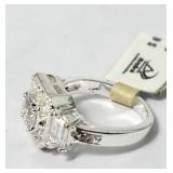 4.85ct White Sapphire Sterling Silver 925 sz 6