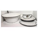 Enamel Dishes (4x) Lot