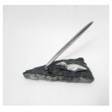 Hoselton Sculpture - Loon Pen Holder w/Marble Base