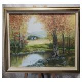 Oil Painting Autumn Country Side by Toulouse Signe