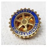 Rotary International Lapel Pin 10k Gold Screwback