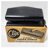 Clix 2 Hole Paper Punch w/Box