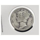 US Silver Mercury Dime 10c 1927