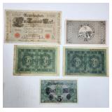 Classic German Banknotes 1910 to 1923