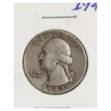 1943 Washington Silver Quarter US