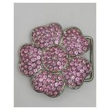 Belt Buckle - Flower - Pink
