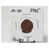 1985 Pointed 5 Canada Cent Variety