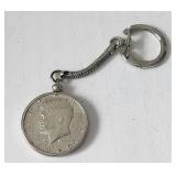 US Silver Half Dollar Key Chain 1966