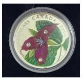 2014 $20 Trillium Flower w Crystals UNC Silver