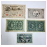 Classic German Banknotes 1910 to 1923