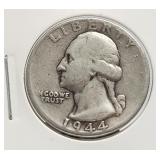 1944 Washington Silver Quarter US