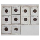 1920 to 1936 Cent Set George V