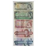 1967 to 1986 Canada Banknotes